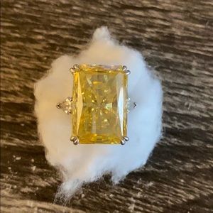 Huge yellow stone ring